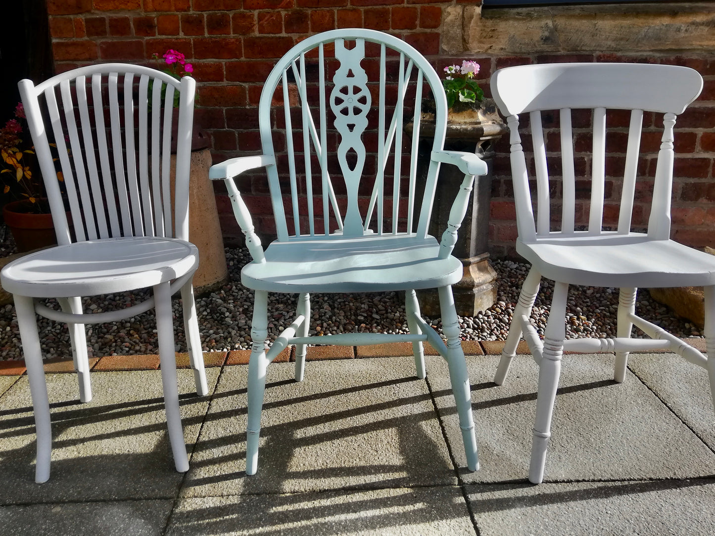 Commission for Niamh 3 mismatched vintage dining chairs