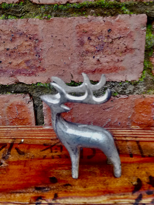 Little chrome stag ornament