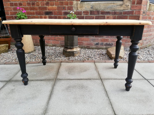 Reserved for Elsa Vintage pine 5ft dining table available for painting