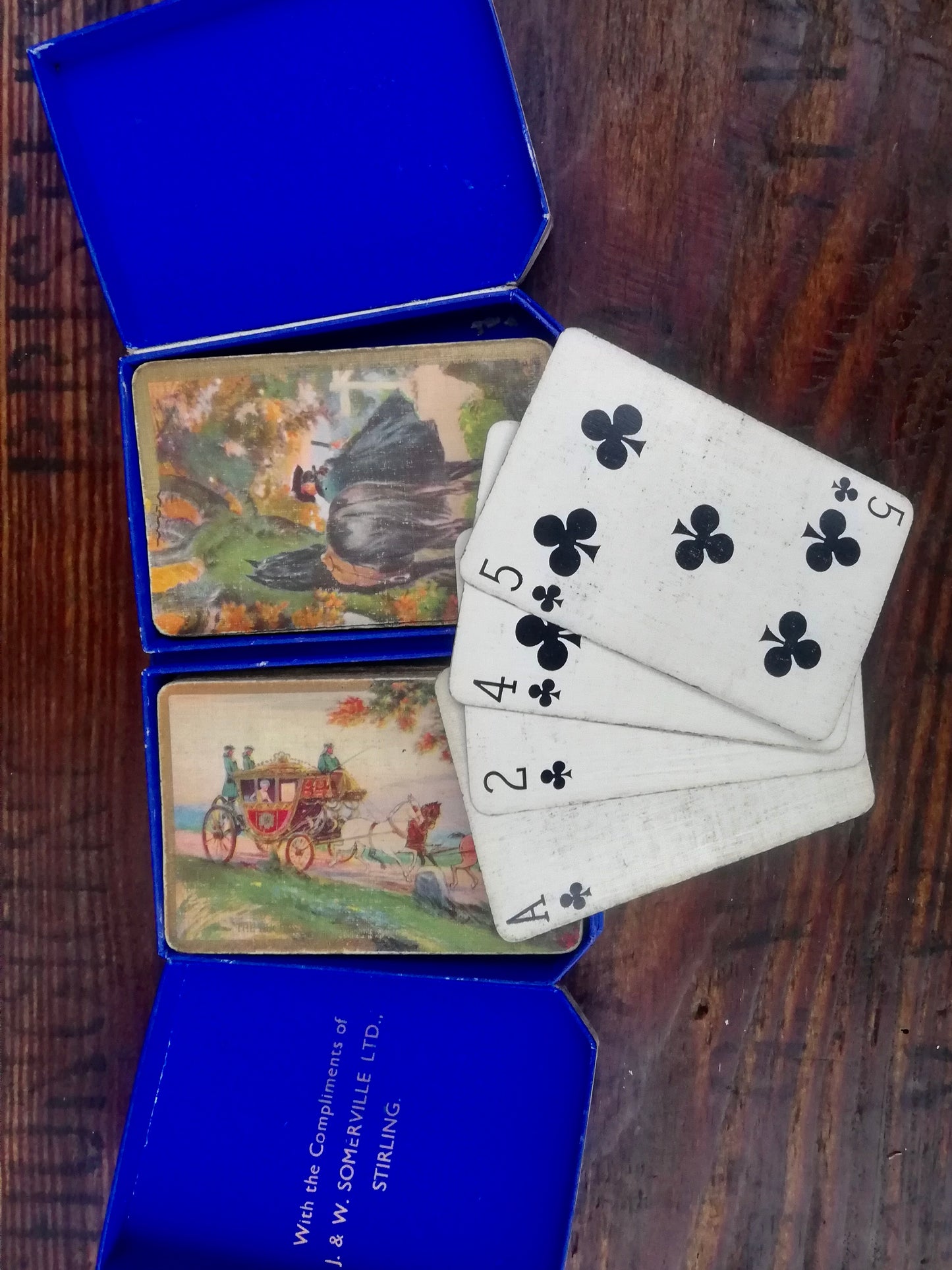 Set of 2 vintage decks of playing cards