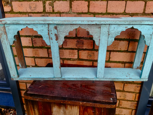 Stunning antique wall shelf with original paintwork and lovely patina