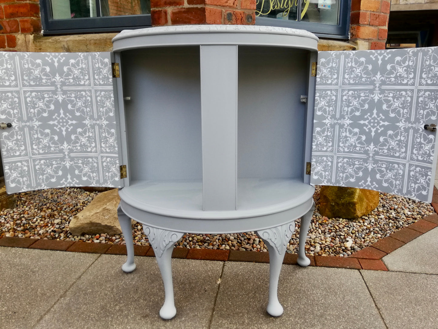 Commission for Sharon  Hand painted display cabinet