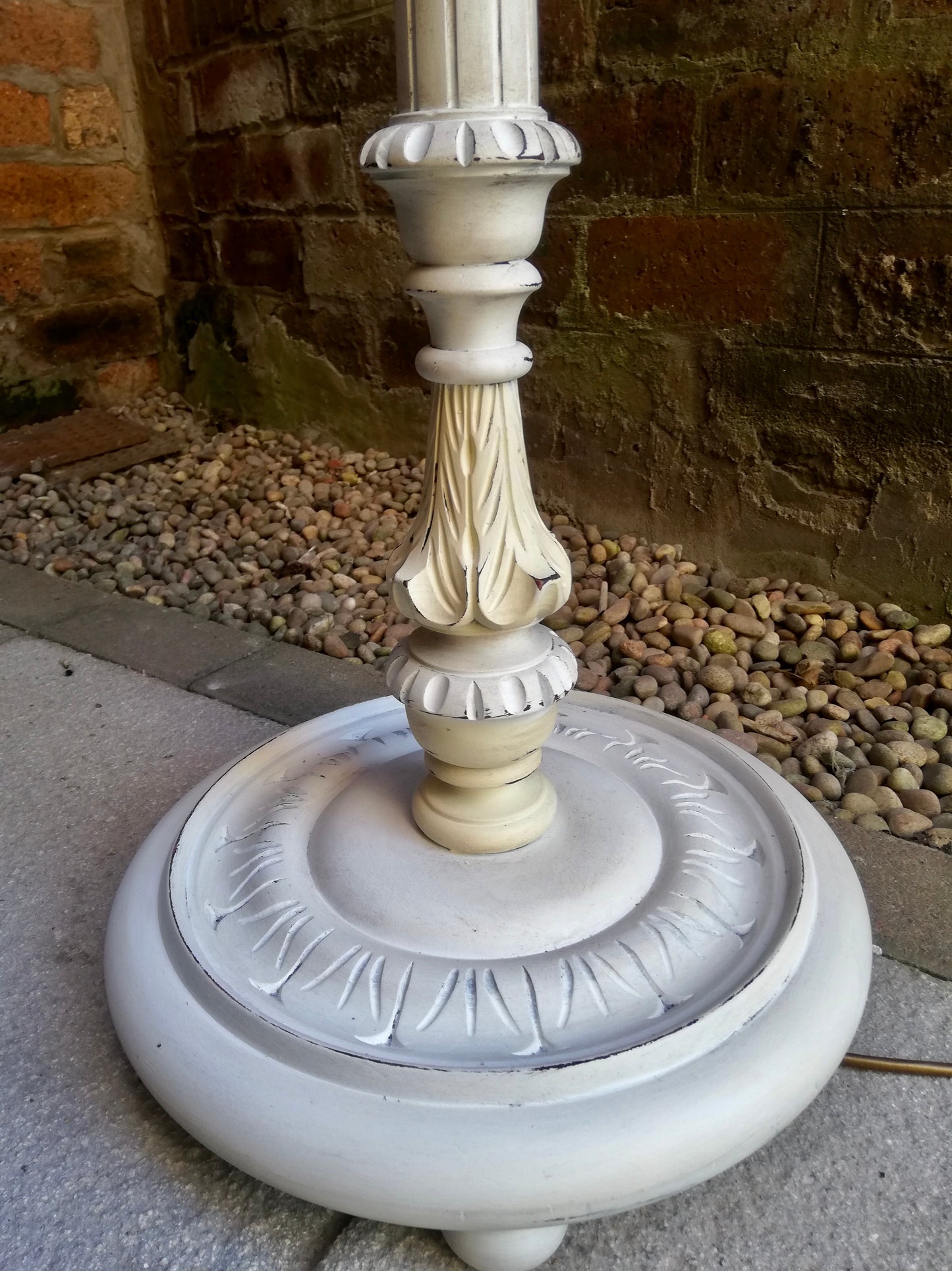 Reserved for Gillian Vintage ornate carved standard lamp available for painting