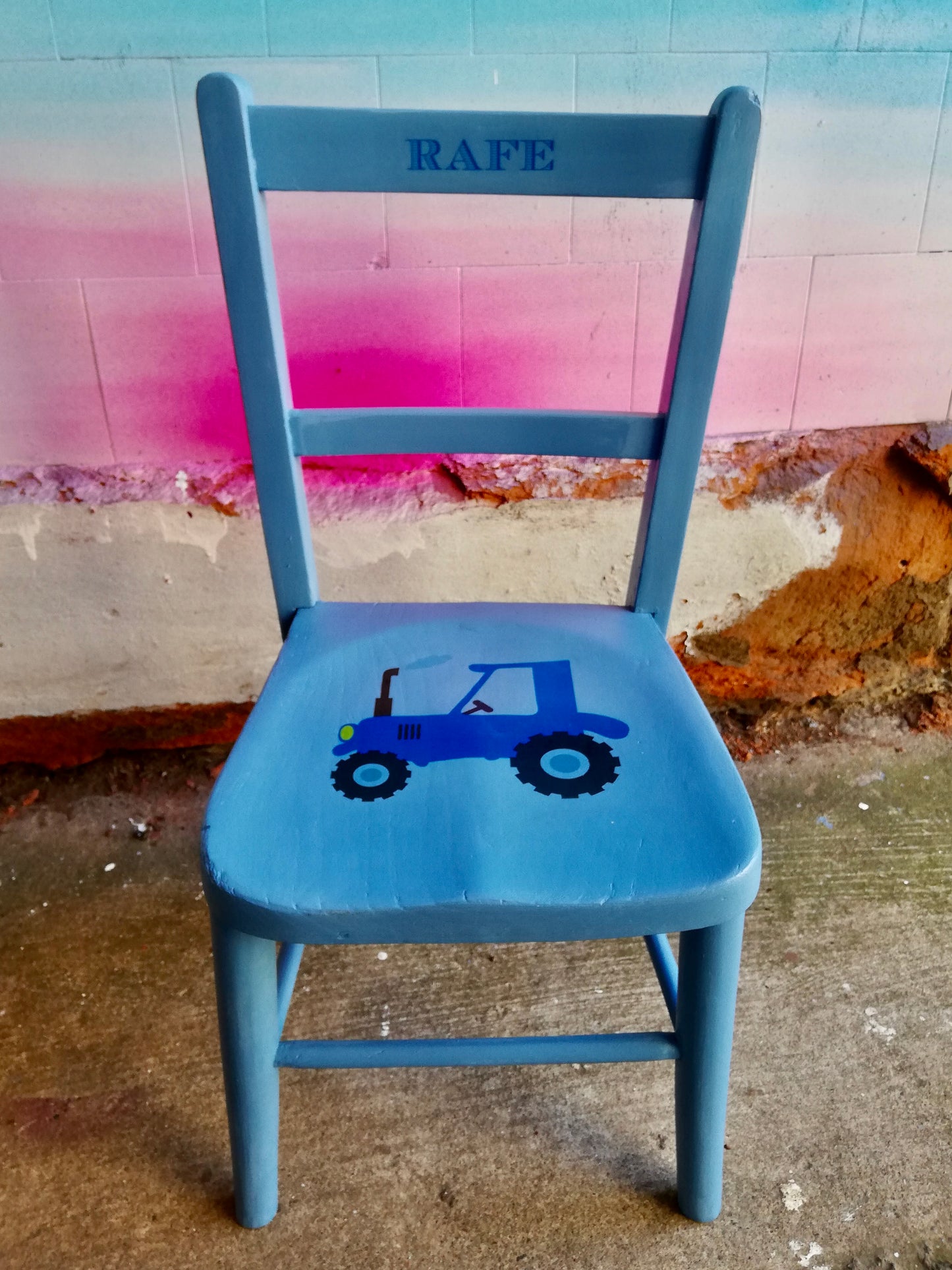 Commission for Charlotte - personalised children's school chair