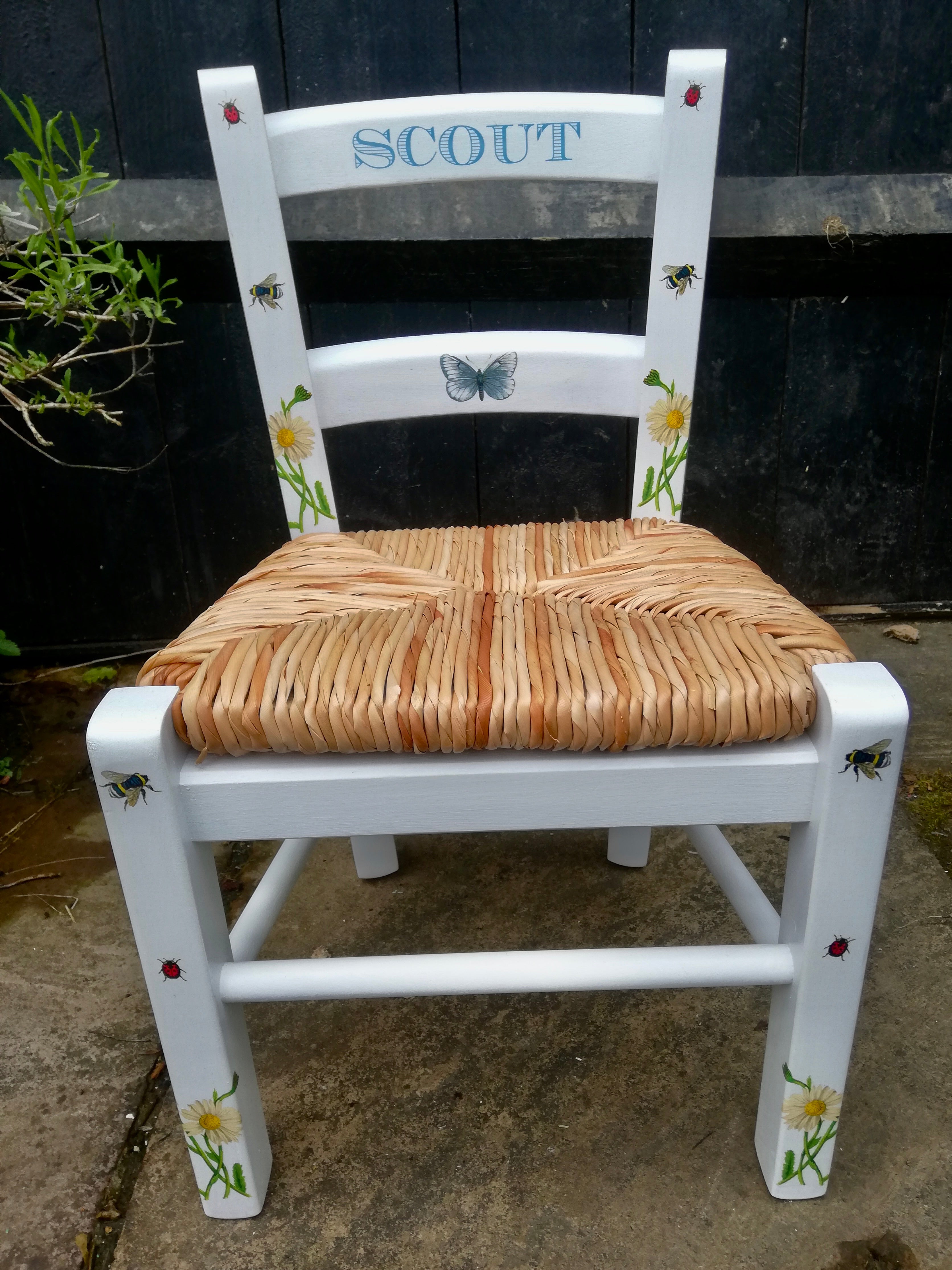 Personalised wooden best sale chair for child