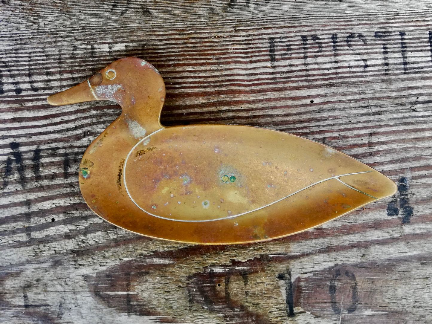 Vintage brass duck trinket/ jewellery dish