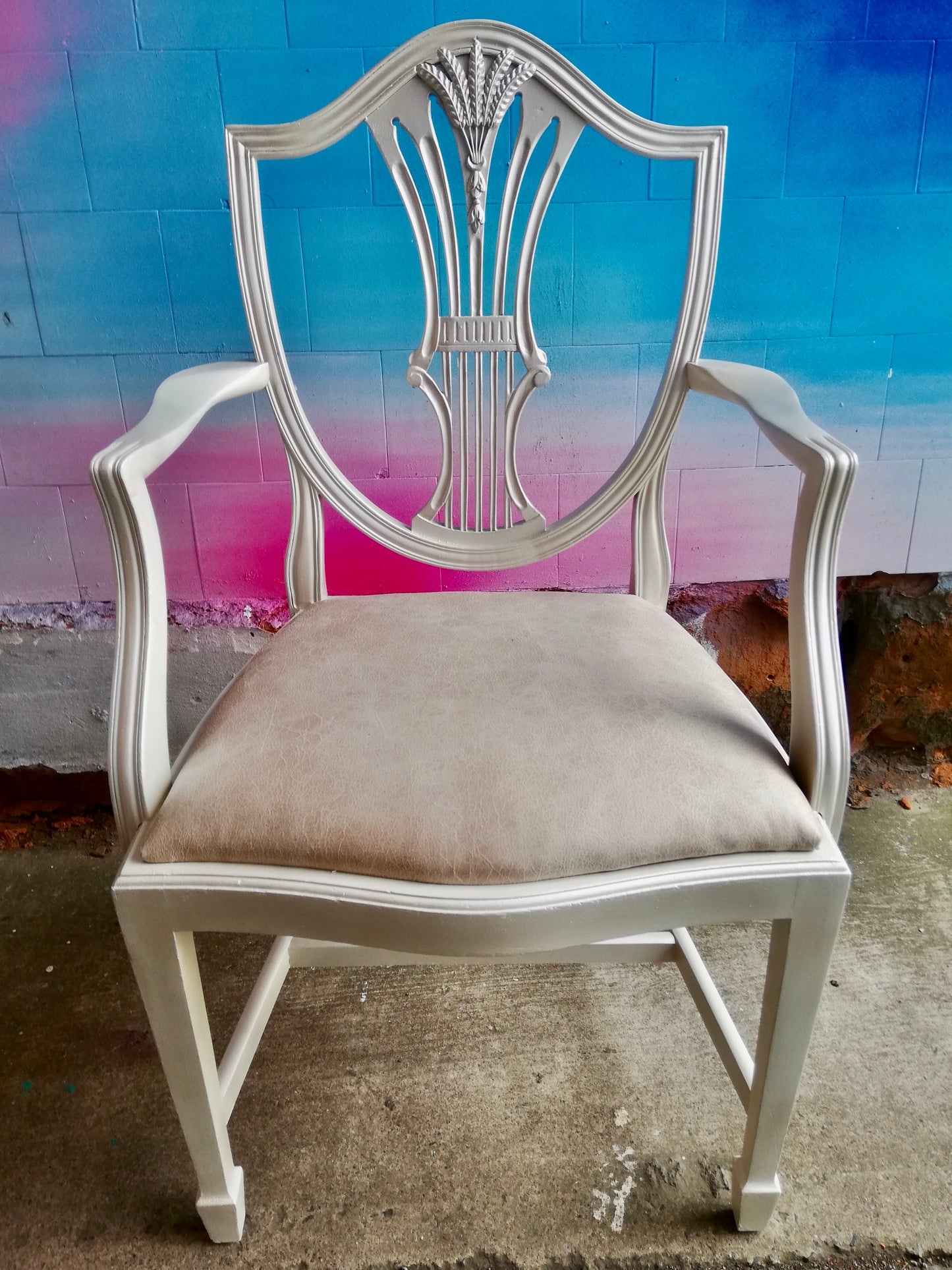 Vintage ornate carver chair  to be painted in Pearl and champagne