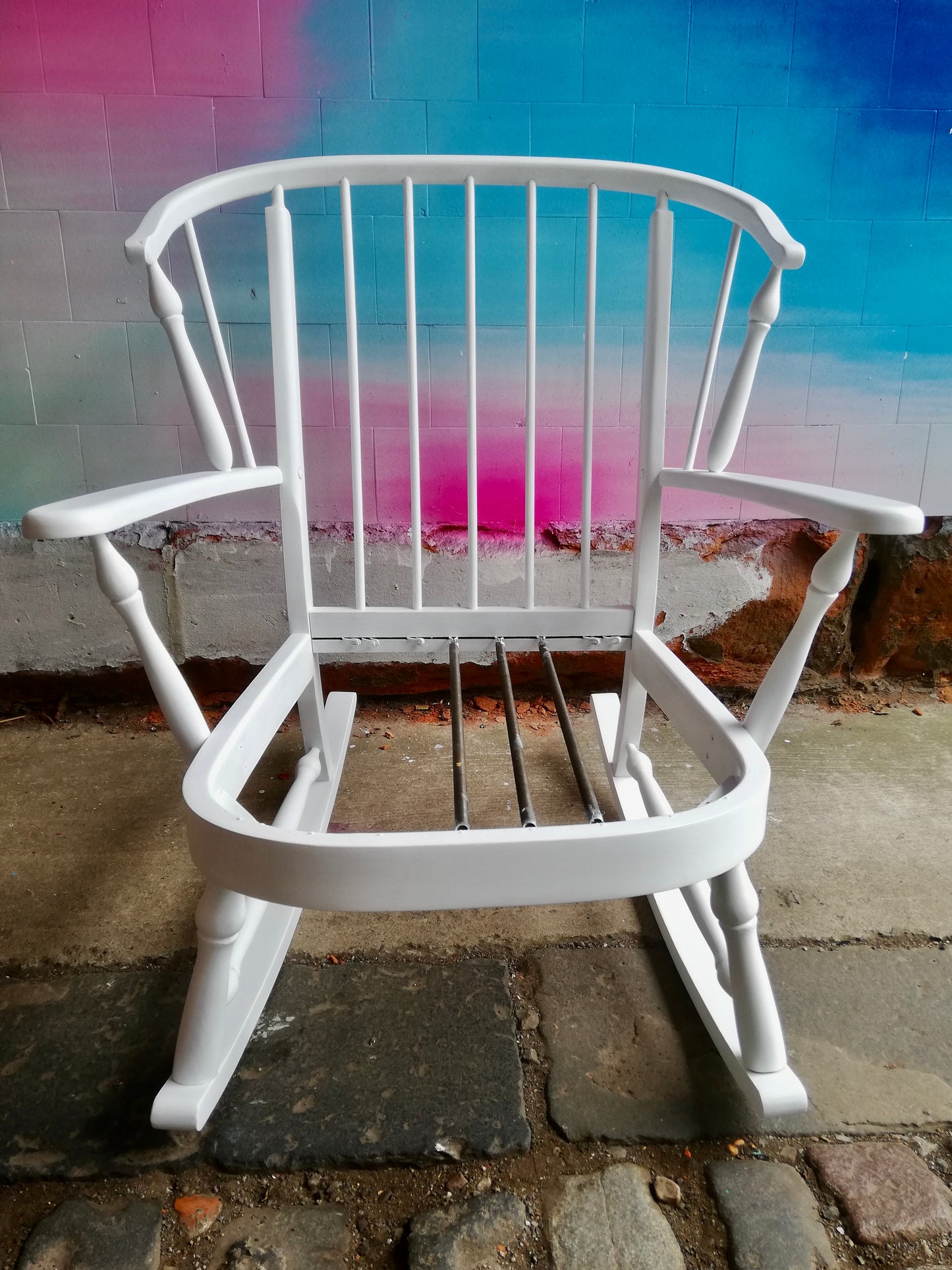Commission for Mairi stripped and painted rocking chair