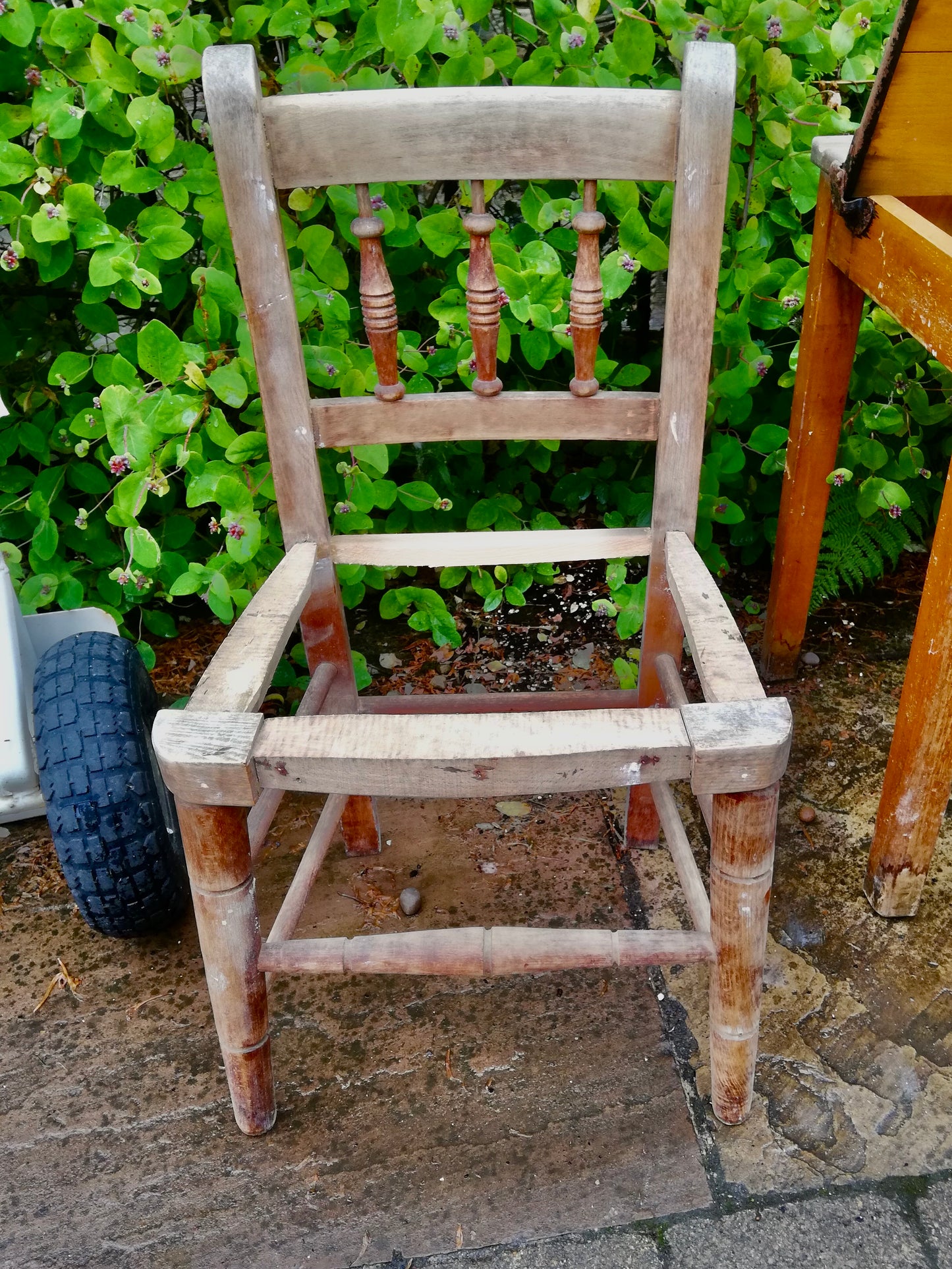 Little vintage children's chair available for painting and upholstery
