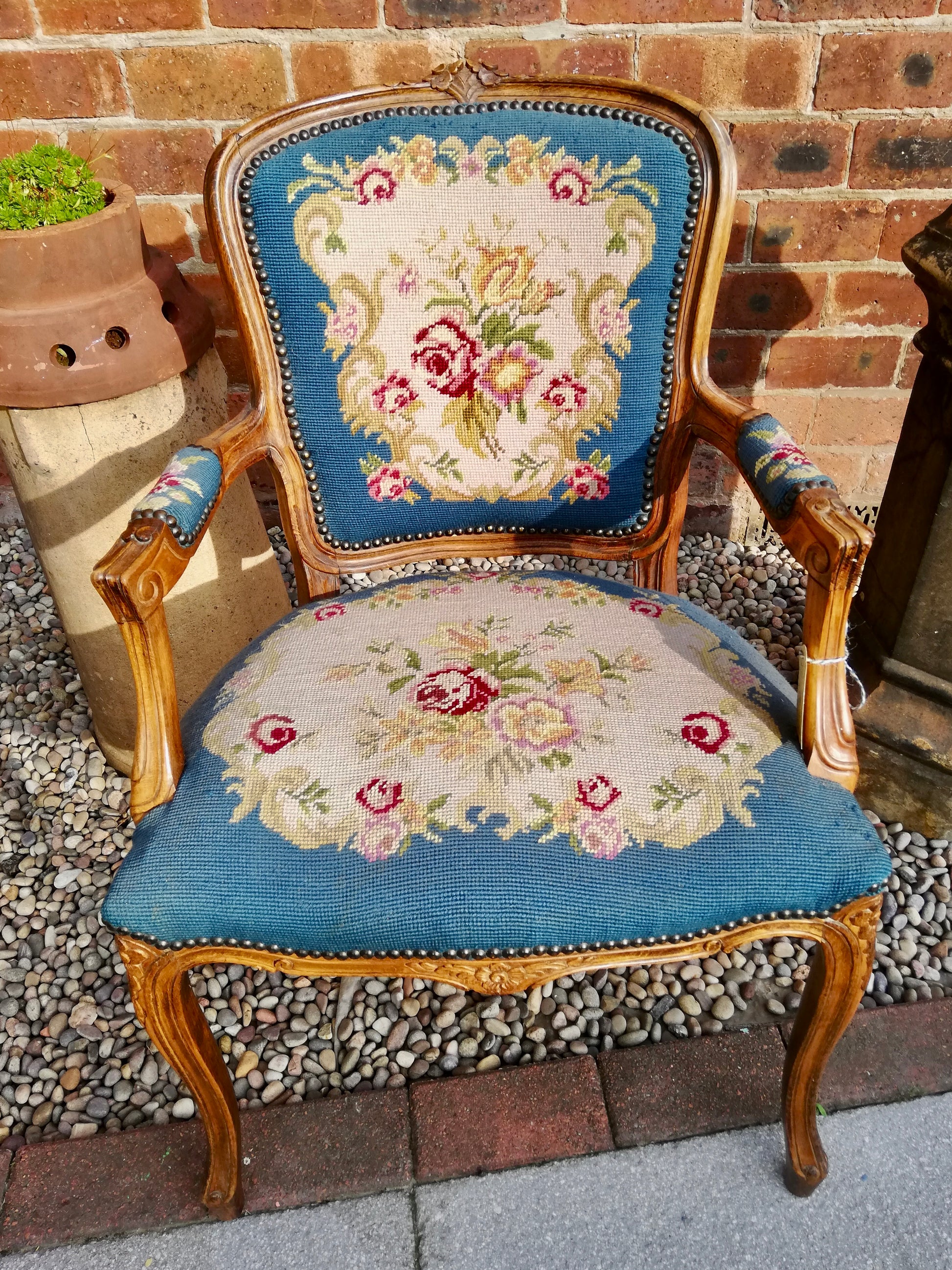 Vintage bedroom chair available for reupholstery and painting your
