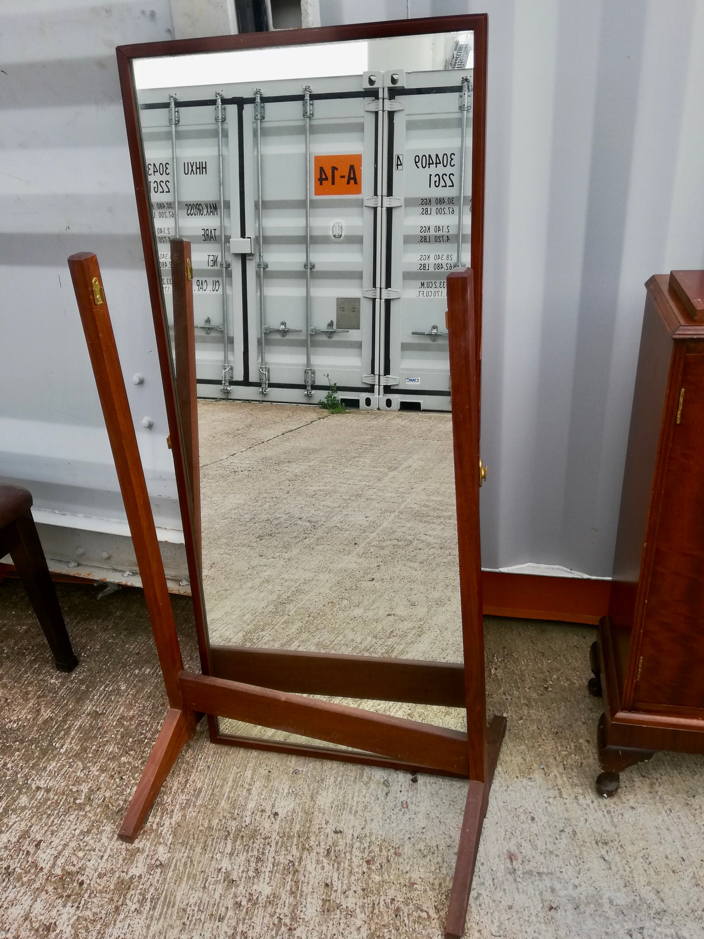 Vintage cheval mirror available for painting