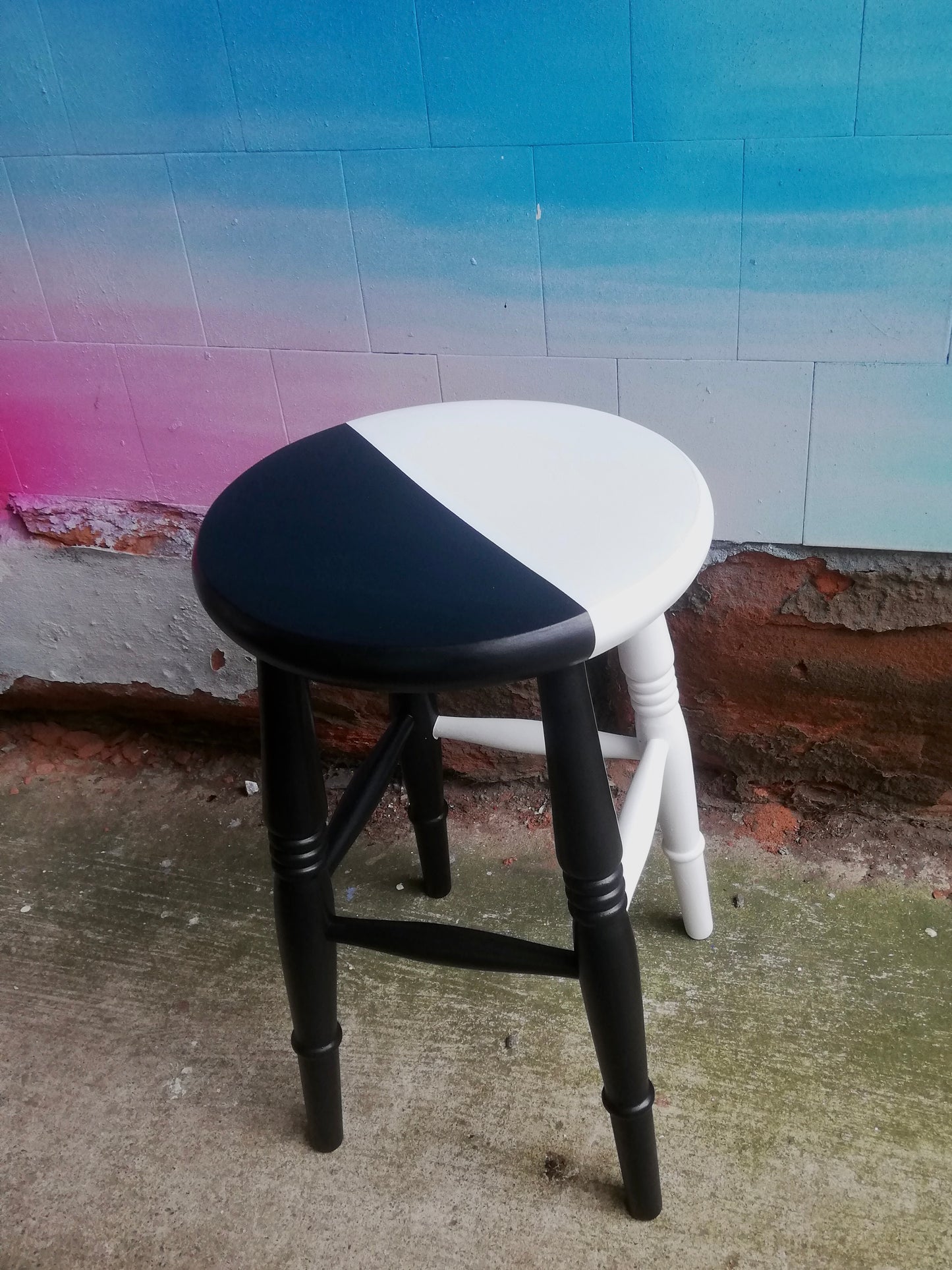 Vintage round stool available for painting