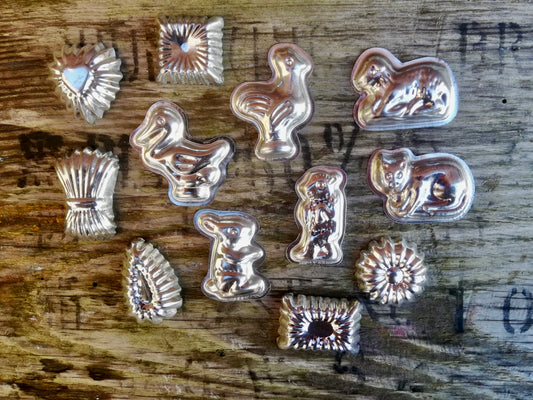 Vintage set of 12 chocolate moulds