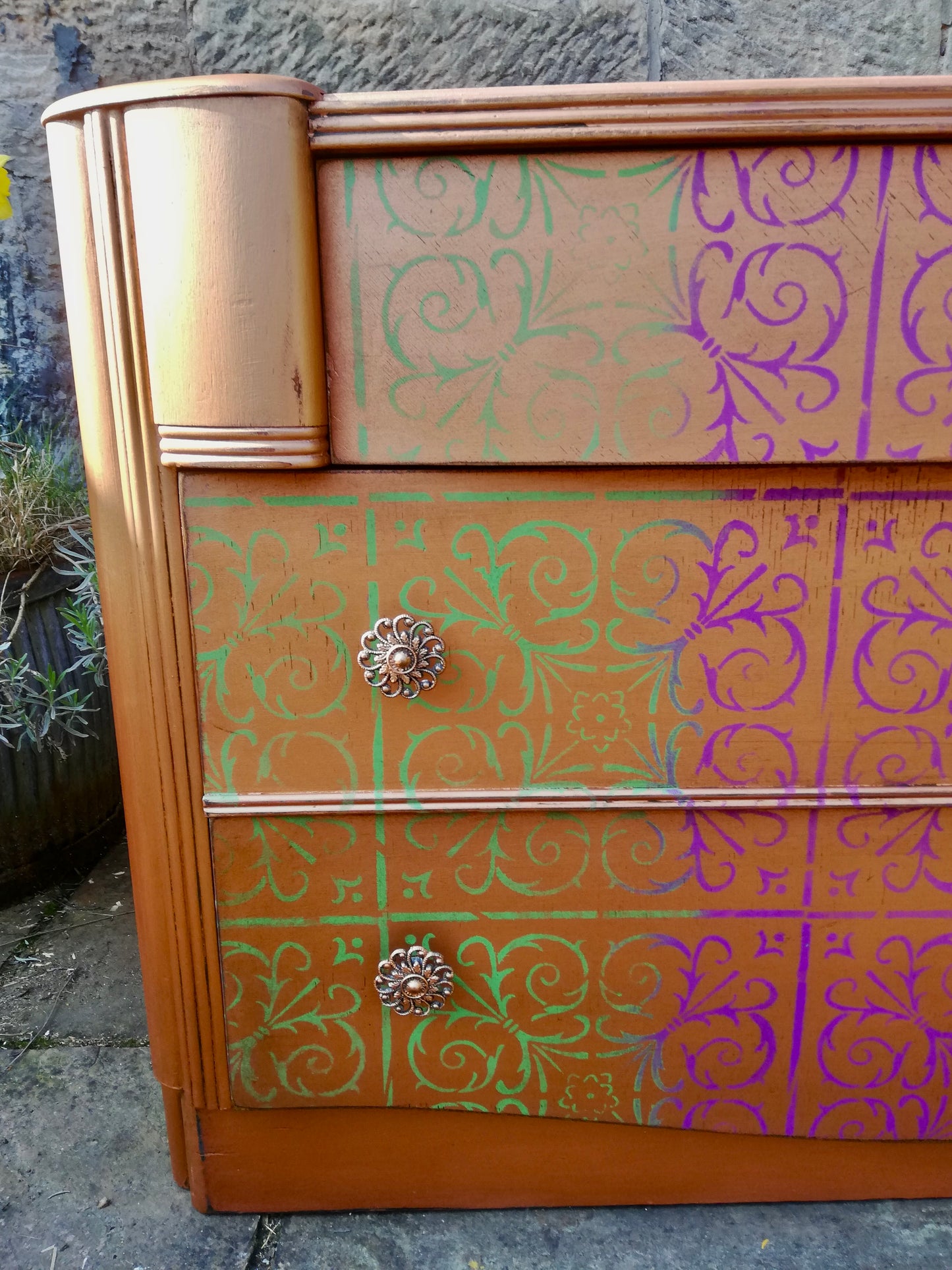 Reserved for Louise - Vintage mid  century chest of drawers / dressing table