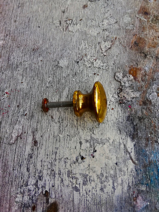 Round brass Vintage  furniture handles