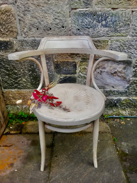 Reserved for Geri......Bentwood shell chair carver painted in Annie Sloan Chalk Paint and antique waxed
