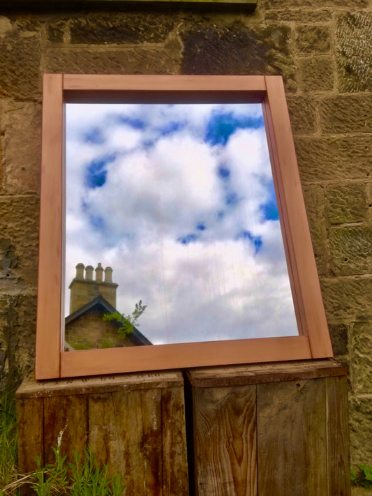 Commission for Louise - large mirror painted in copper