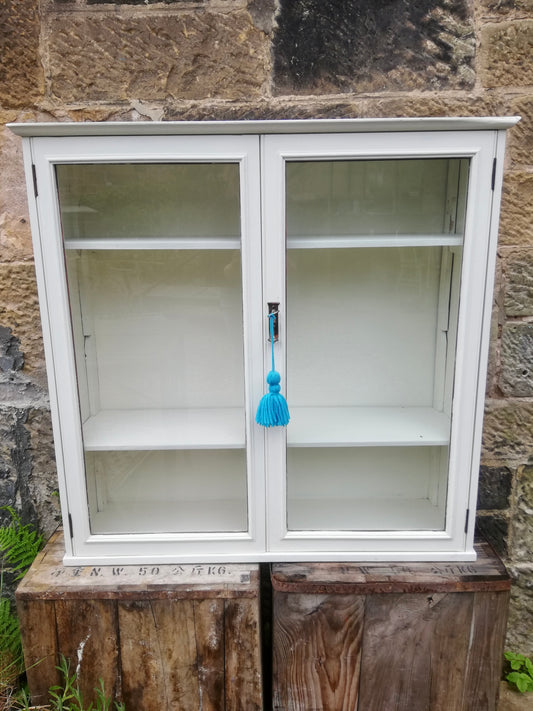 Commission for Vintage glass fronted wall cabinet