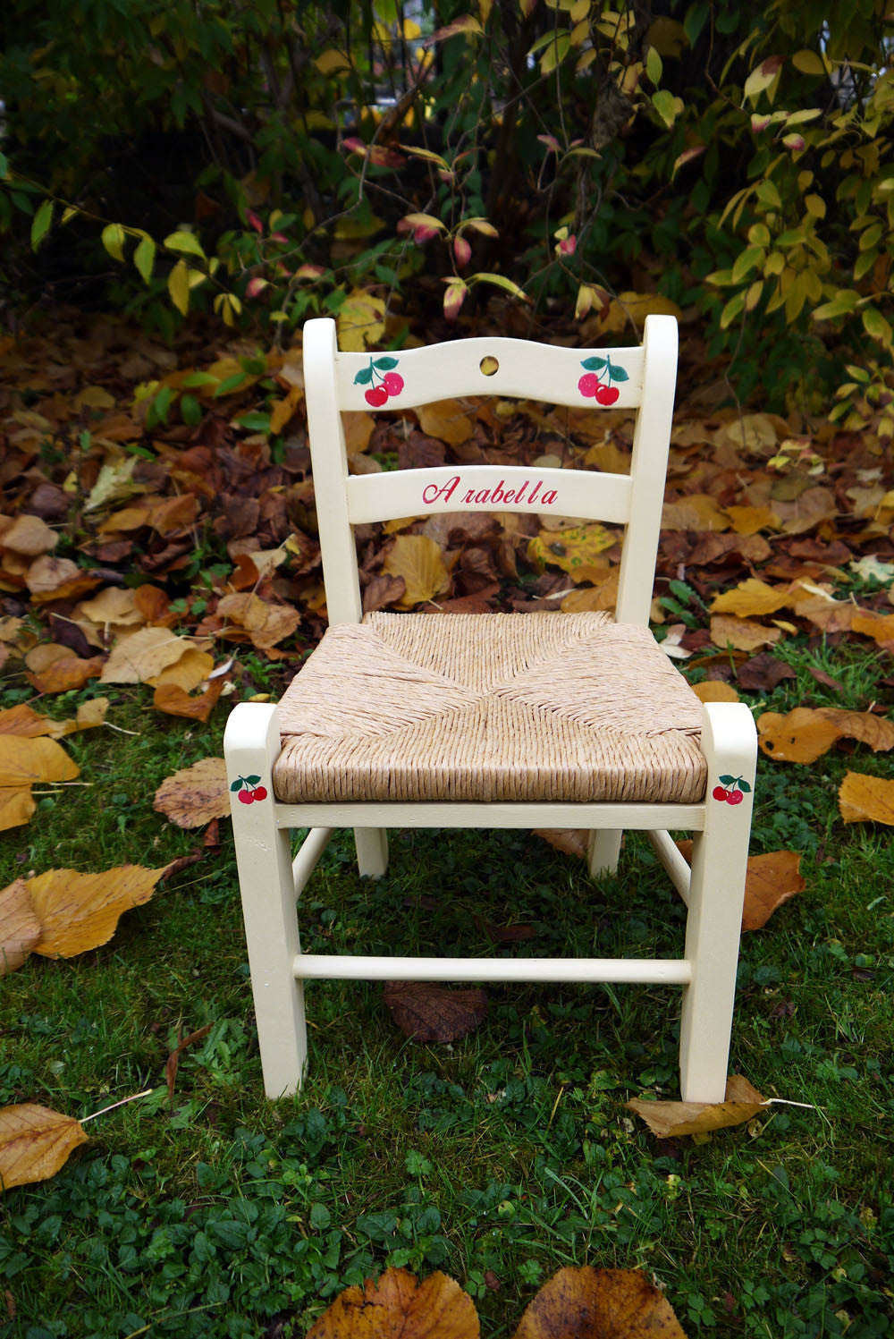 Custom Listing for Emily personalised children's rush seat chairs x 3