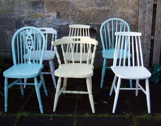 Custom Listing for Jo mismatched vintage dining chairs