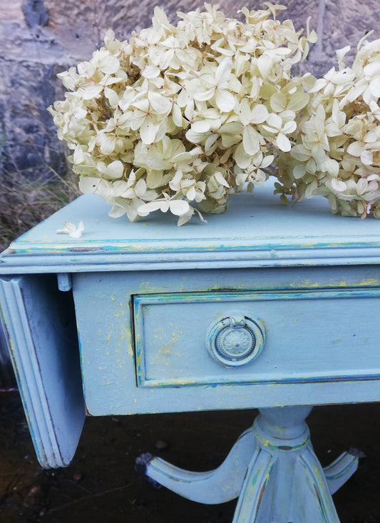 Pair of dropleaf vintage bedside cabinets.