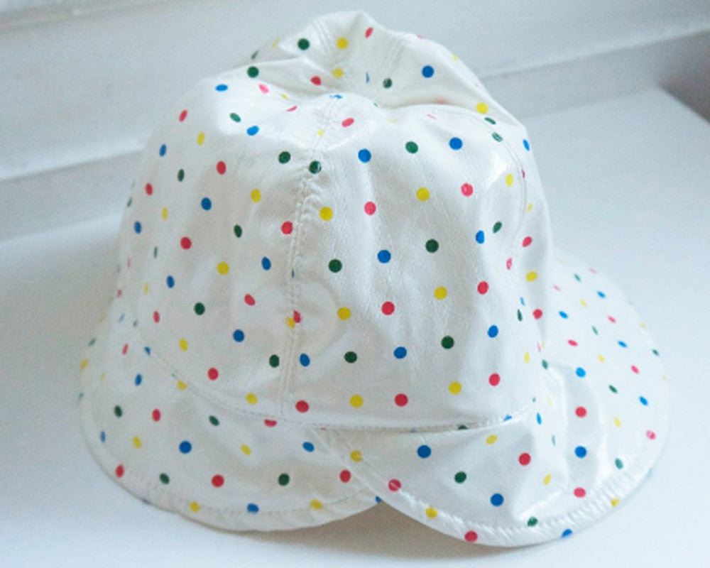 Cute polkadot baby toddlers rain hat
