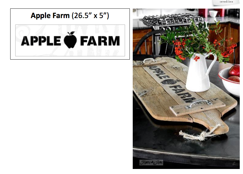Funky Junk Furniture Stencil Apple Farm