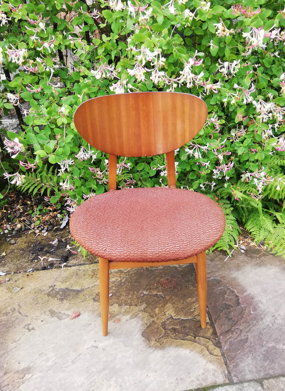 Vintage 1960's mid century chair with original fabric cover