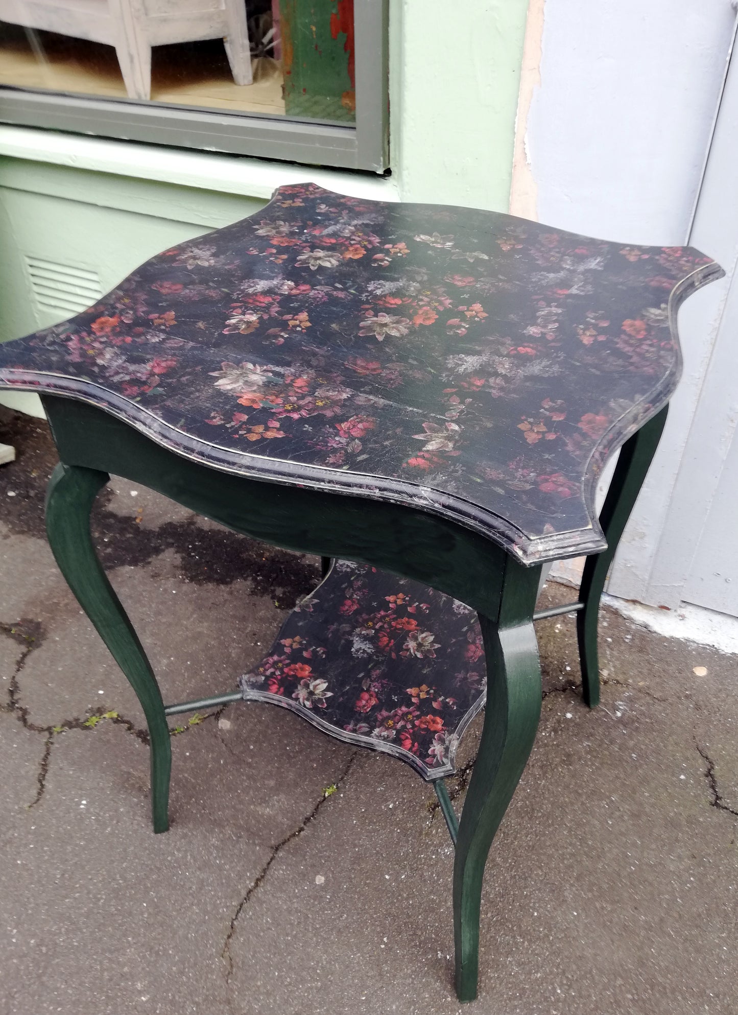 Vintage Boho painted hall / side / occasional table