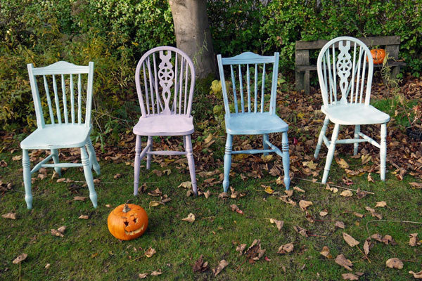 crackle Vintage cafe chairs handpainted in miss mustard seed milk paint by emily rose vintage 4