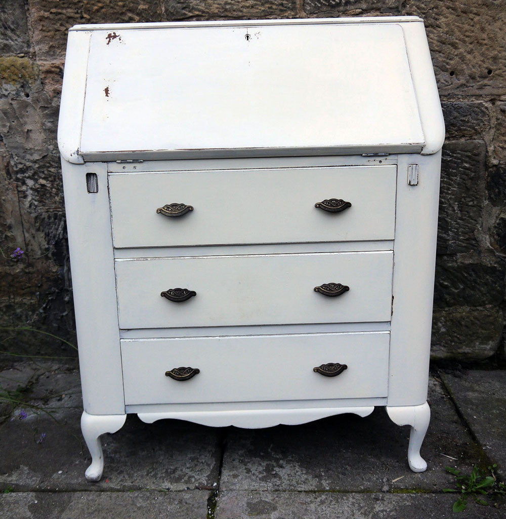 Custom Listing for Jacqueline hand painted dressing table and bureau in Miss Mustard Seed Linen