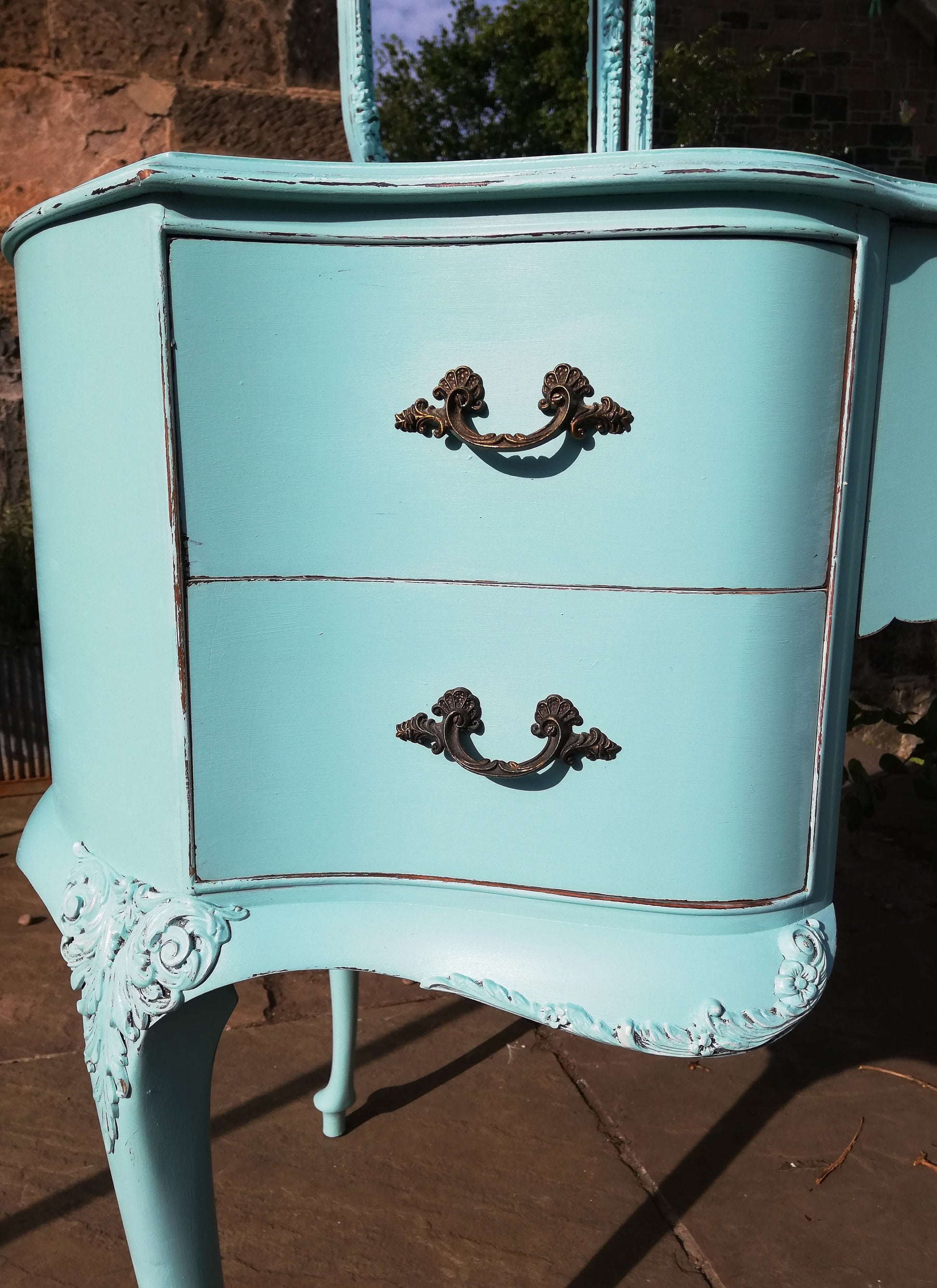 Vintage dressing table painted in Vintage With Grace chalk paint Surfer