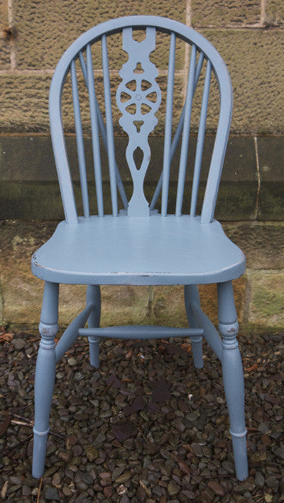 Vintage hand painted shabby chic bedroom chair i Saxe Blue By Emily Rose Vintage Glasgow
