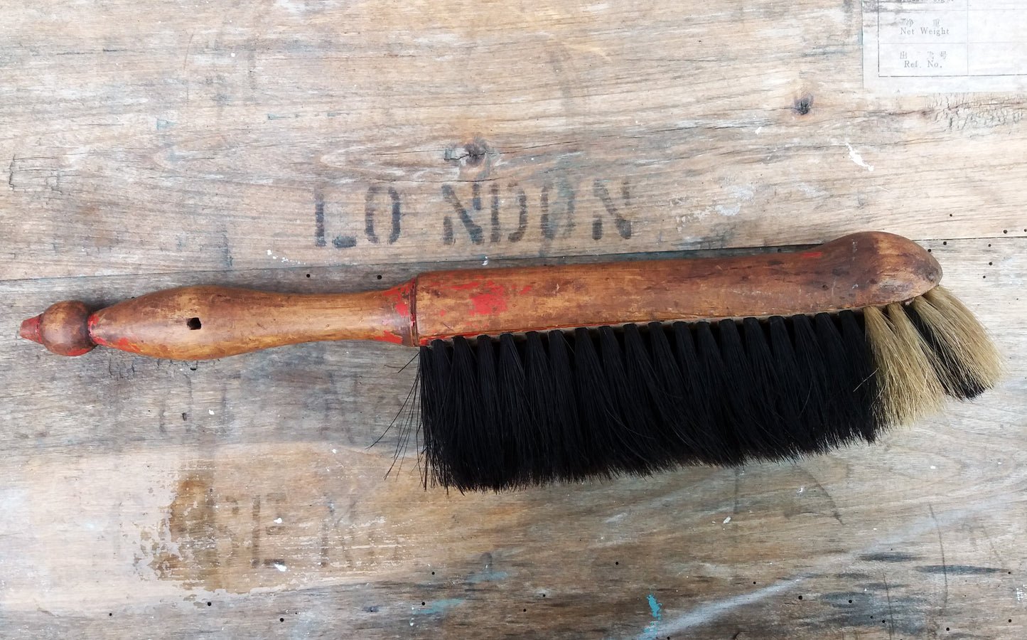 Vintage primitive bristle sweeping brush.