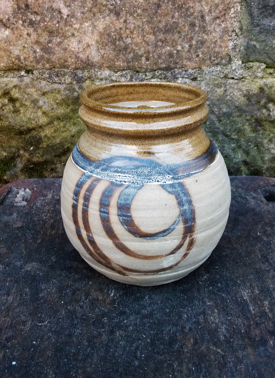 Vintage rustic stoneware vase