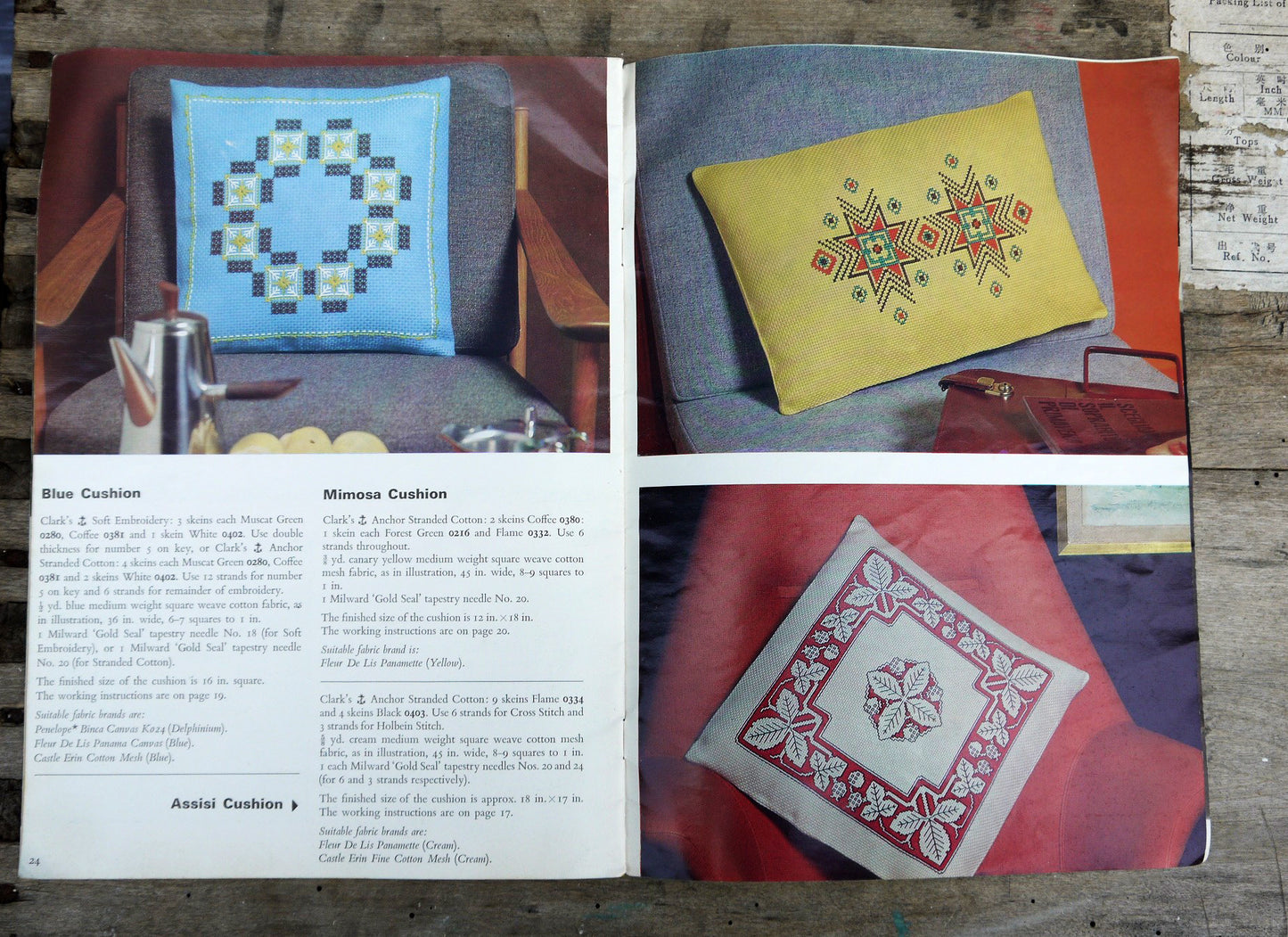 Vintage cross stitch pattern book