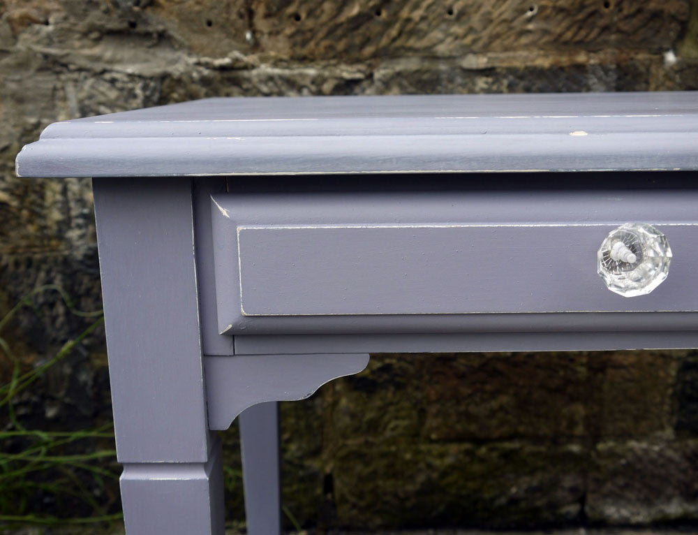 hand painted dressing table in miss mustard seed dried lavender 