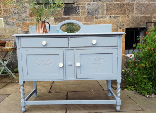 hand painted sideboard in miss mustard seed milk paint