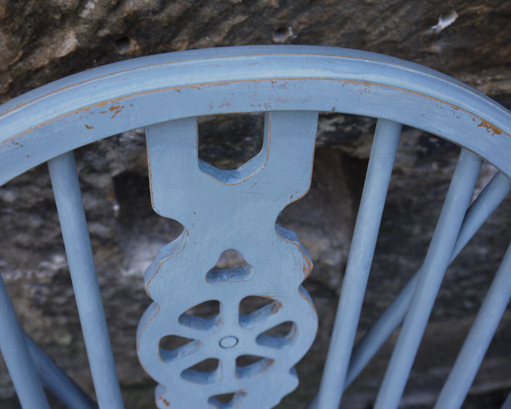 vintage wheelback carver dining chair in Miss Mustard Seed Milk Paint Bergere
