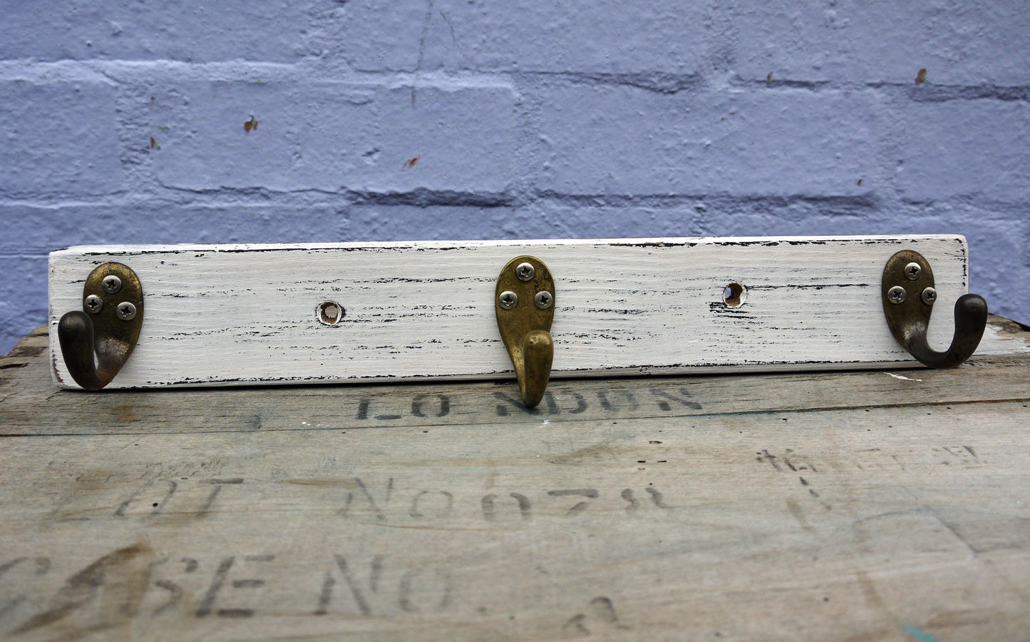 Hand painted coat hook painted in fusion mineral paint