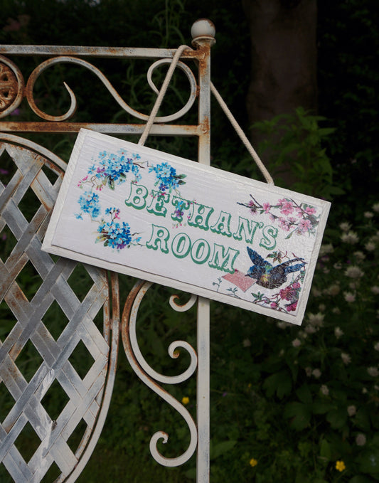 personalised children's door name plaque sign