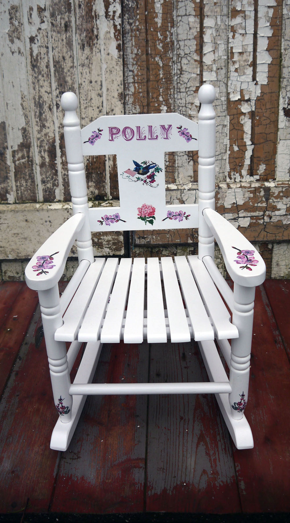 Custom Listing for Olivia a pair of personalised children's rush seat chairs