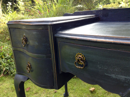 shabby chic hand painted dressing table in Miss mustard seed milk paint artissimo by Emily Rose Vintage