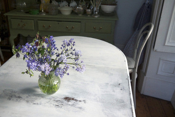 Hand painted shabby chic vintage retro drop leaf dining table