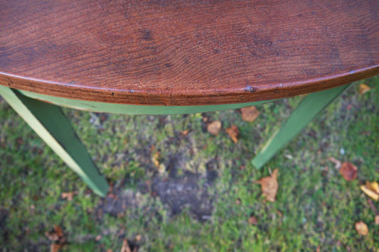  refurbished side table and mirror in Miss Mustard Seed Milk Paint by Emily Rose Vintage