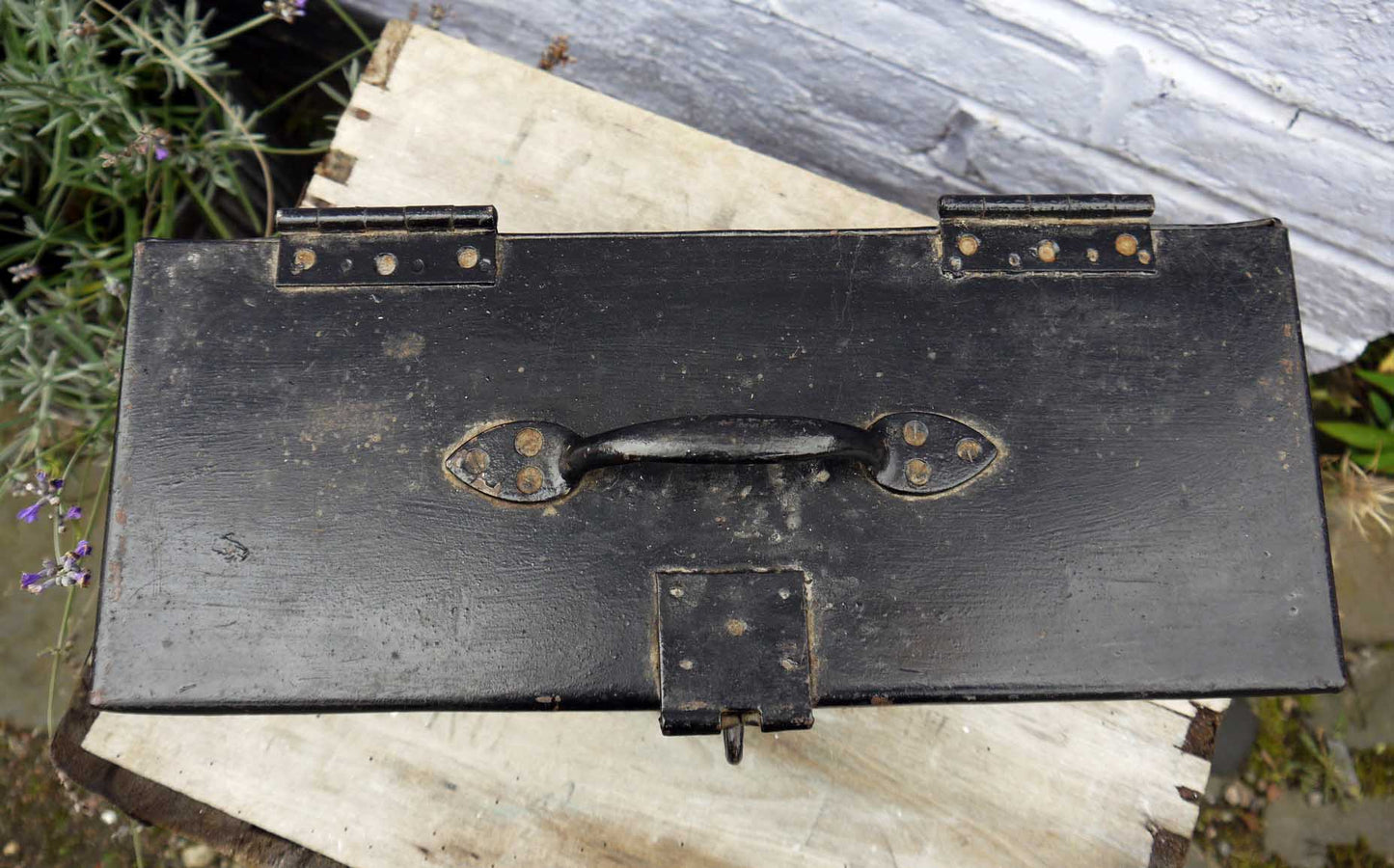 Beautiful black vintage tool box