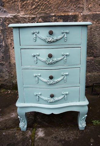 vintage bedside cabinet in Fusion Mineral Paint 