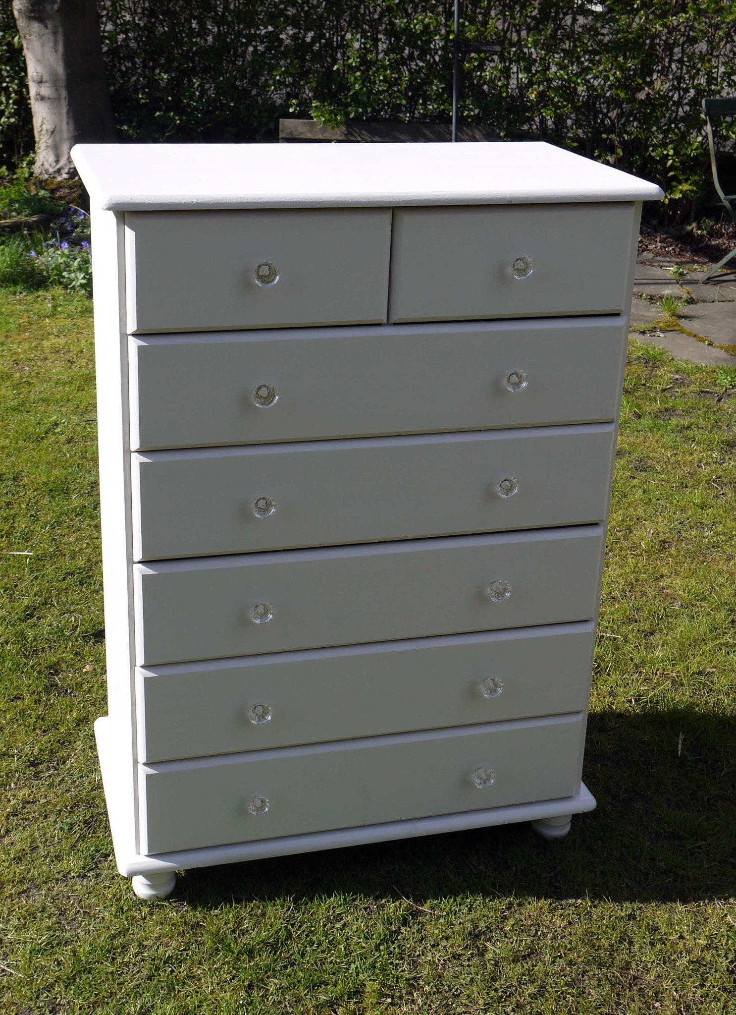 vintage chest of drawers in farrow and ball ammonite 