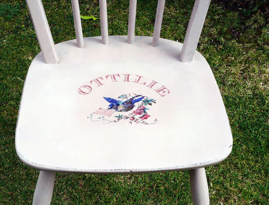 Custom Listing for Rebecca vintage personalised childs chair