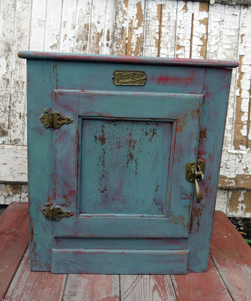 Custom listing for Lukshmi hand painted vintage wardrobe, bedside cabinet, and bookcase in Miss Mustard Seed Milk Paint